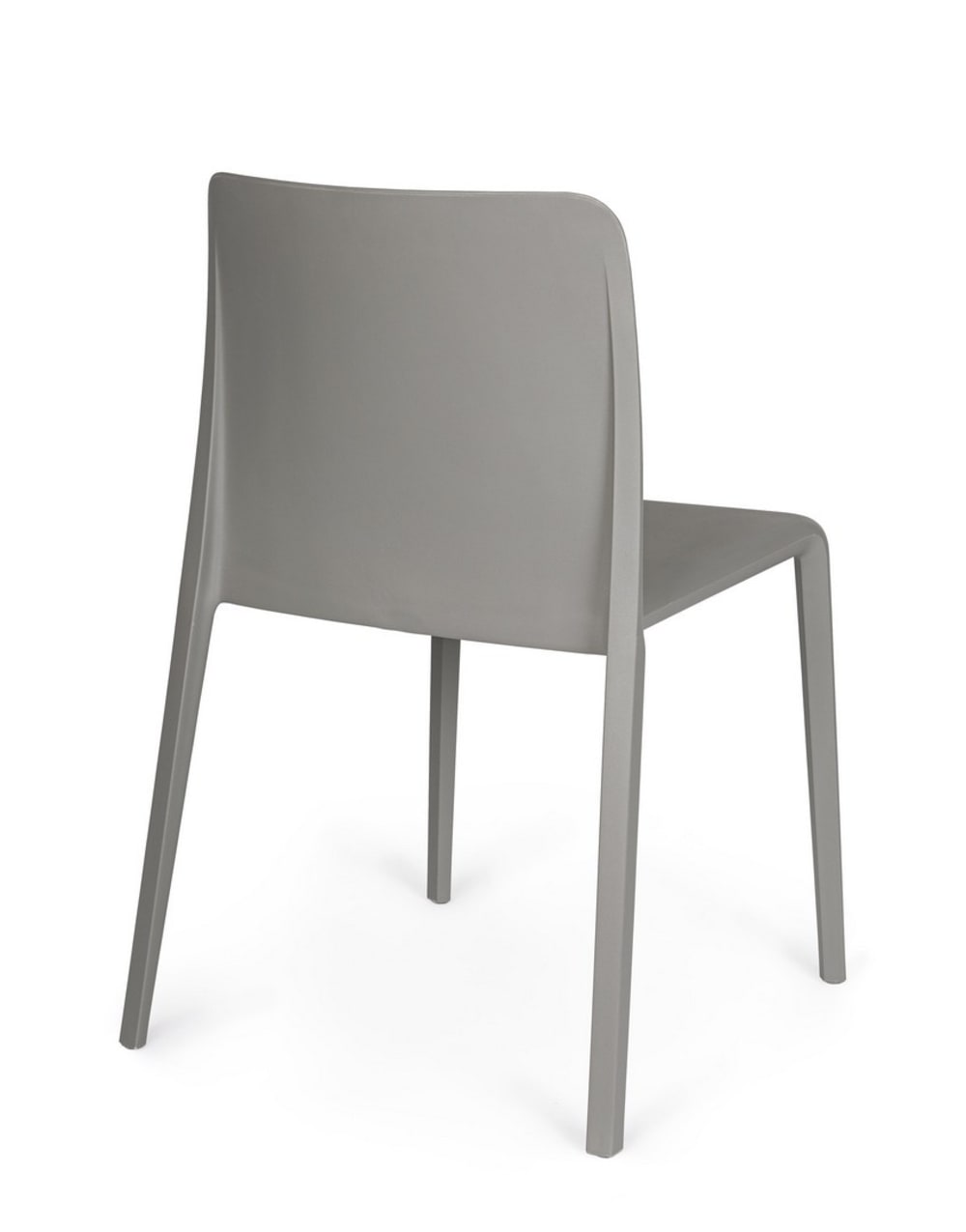 Esszimmerstuhl aus grauem Stahl und Polypropylen 51x82x42cm Stahl Grau Bizzotto Möbel Esszimmermöbel Stühle