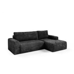 wohnli-moebel-suche-M26138293-1 3-Sitzer-Ecksofa rechts Kiefernholz Schwarz 268x92x163cm Holz Schwarz Petits meubles Sofas und Sessel Sofas Ecksofas