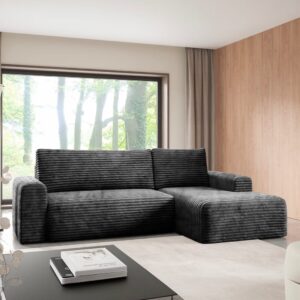 wohnli-moebel-suche-M26138293 Wohnli Möbelsuche - 3-Sitzer-Ecksofa rechts Kiefernholz Schwarz
