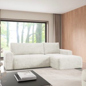 wohnli-moebel-suche-M26138366 Wohnli Möbelsuche - 3-Sitzer-Ecksofa mit Schlaffunktion Kiefernholz Gebrochenes Weiß