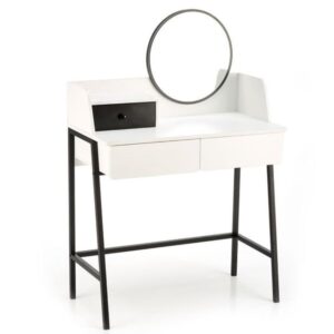 wohnli-moebel-suche-M26140902 Wohnli Möbelsuche - Weißer Designer-Schminktisch mit Spiegel und 3 Schubladen
