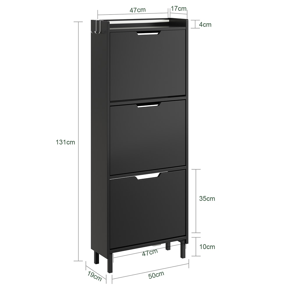 wohnli-moebel-suche-M26145411 Wohnli Möbelsuche - Schuhregal klappbar schwarz 50×19×131 cm