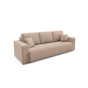 wohnli-moebel-suche-M26146595-1 3-Sitzer-Schlafsofa mit Stauraum Kiefernholz Beige 244x82x102cm Holz Beige Petits meubles Sofas und Sessel Sofas 2-Sitzer-Sofas & 3-Sitzer-Sofas