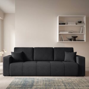 wohnli-moebel-suche-M26147585 Wohnli Möbelsuche - 3-Sitzer-Sofa mit Schlaffunktion Kiefernholz Schwarz