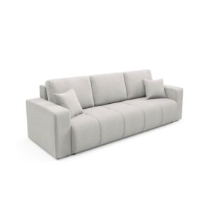 3-Sitzer-Sofa mit Schlaffunktion Kiefernholz Hellgrau 244x86x92cm Holz Grau Petits meubles Sofas und Sessel Sofas 2-Sitzer-Sofas & 3-Sitzer-Sofas