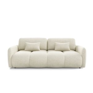 wohnli-moebel-suche-M26148620-1 3-Sitzer-Schlafsofa mit Stauraum Kiefernholz Cremefarben 236x95x121cm Holz Weiß Petits meubles Sofas und Sessel Sofas 2-Sitzer-Sofas & 3-Sitzer-Sofas