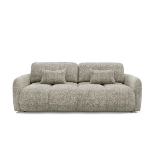 3-Sitzer-Sofa mit Schlaffunktion Kiefernholz Grau meliert 236x95x121cm Holz Grau Petits meubles Sofas und Sessel Sofas 2-Sitzer-Sofas & 3-Sitzer-Sofas