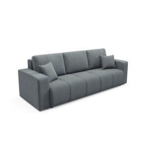 wohnli-moebel-suche-M26149202-1 3-Sitzer-Sofa mit Schlaffunktion Kiefernholz Grau 244x86x92cm Holz Grau Petits meubles Sofas und Sessel Sofas 2-Sitzer-Sofas & 3-Sitzer-Sofas
