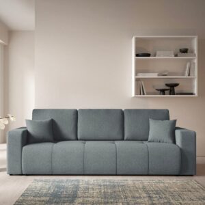 wohnli-moebel-suche-M26149202 Wohnli Möbelsuche - 3-Sitzer-Sofa mit Schlaffunktion Kiefernholz Grau