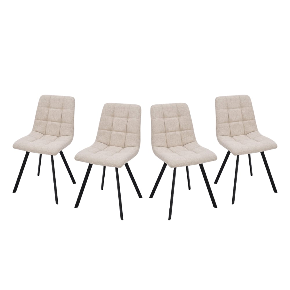wohnli-moebel-suche-M26151184 Wohnli Möbelsuche - 4er-Set gepolsterte Stühle H86 cm - Beige