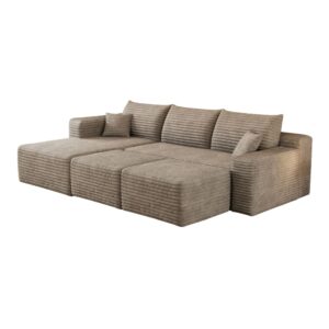 wohnli-moebel-suche-M26151823 Wohnli Möbelsuche - Ecksofa komprimiert aus Cordstoff mit Chaiselongue ohne Montage
