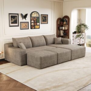 wohnli-moebel-suche-M26151946 Wohnli Möbelsuche - Ecksofa komprimiert aus Cordstoff modular mit Chaiselongue
