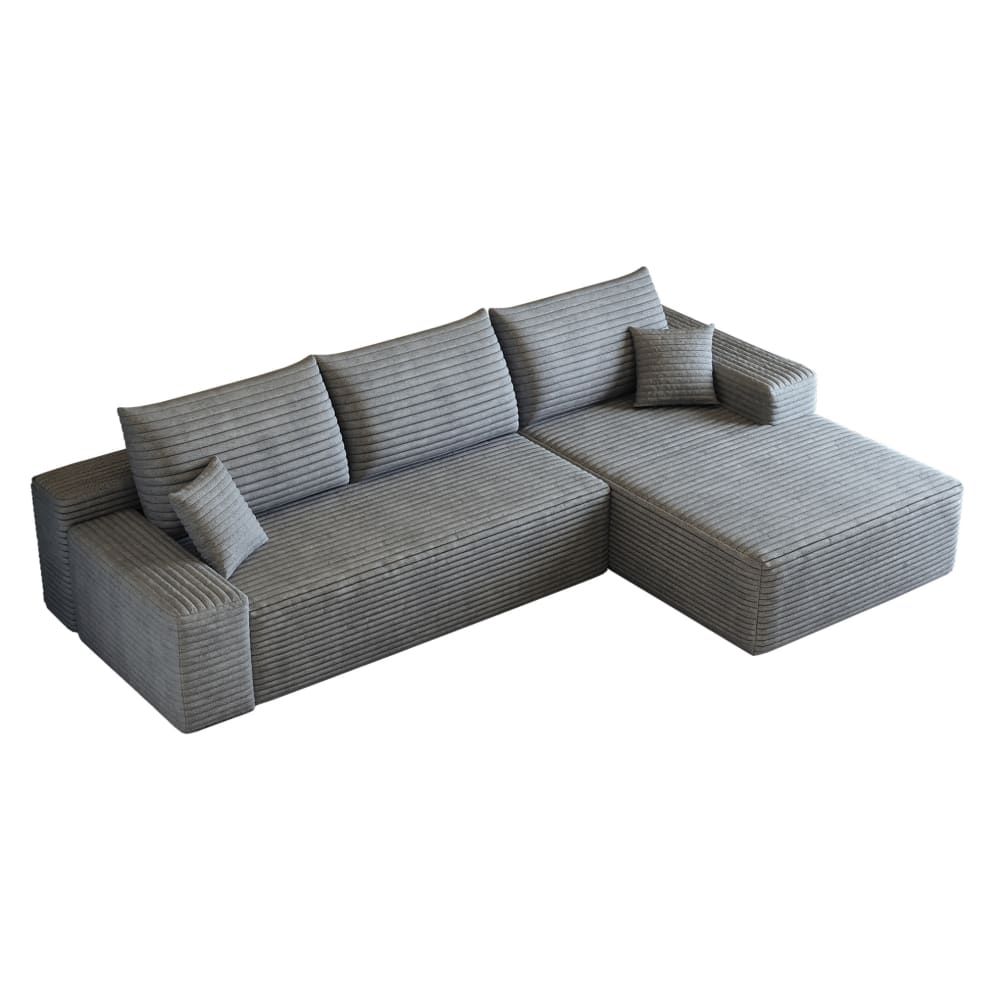 wohnli-moebel-suche-M26151957 Wohnli Möbelsuche - Ecksofa aus Stoff mit Chaiselongue und tiefer Sitzfläche 270 cm
