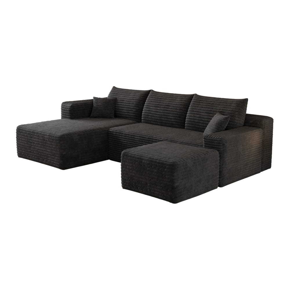 wohnli-moebel-suche-M26151964 Wohnli Möbelsuche - Ecksofa aus Stoff mit Cordbezug und Chaiselongue 241 cm