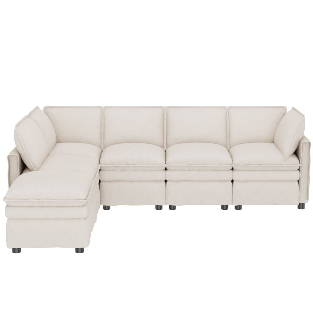 wohnli-moebel-suche-M26151970 Wohnli Möbelsuche - Wohnlandschaft aus Chenille mit Schlaffunktion 344x127x91 cm