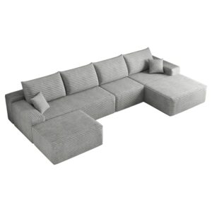 wohnli-moebel-suche-M26151974 Wohnli Möbelsuche - Ecksofa komprimiert aus Cordstoff modular mit Chaiselongue