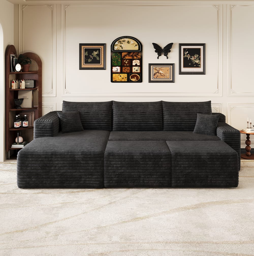 wohnli-moebel-suche-M26151976 Wohnli Möbelsuche - Ecksofa komprimiert aus Stoff mit Chaise Lounge 241 cm