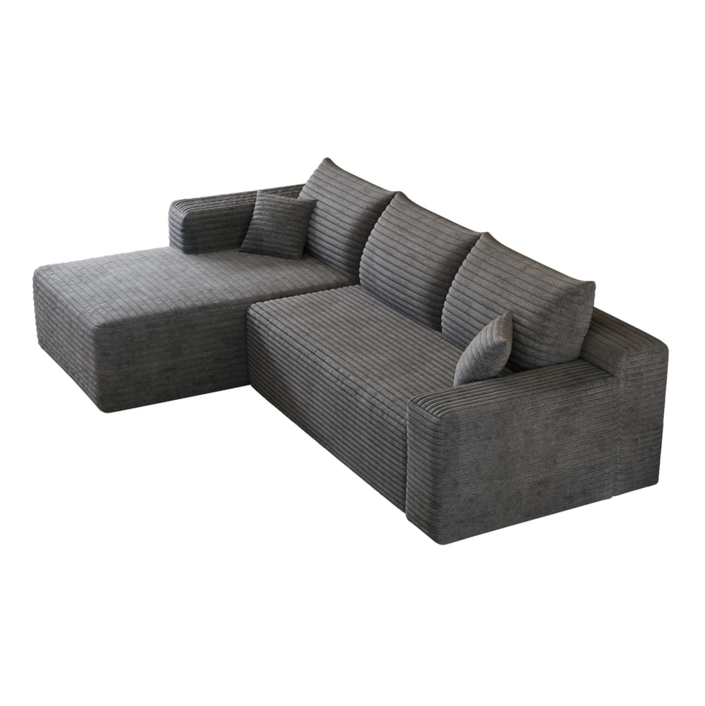 wohnli-moebel-suche-M26151999 Wohnli Möbelsuche - Ecksofa aus Cordstoff mit Chaiselongue 241×151×58 cm