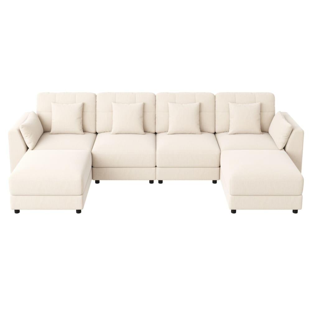 wohnli-moebel-suche-M26152020 Wohnli Möbelsuche - Ecksofa aus Chenille mit LED und Klapptisch 292x135x82 cm