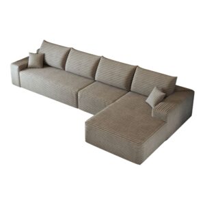 Wohnli Möbelsuche - Ecksofa aus Stoff modular mit Chaiselongue 340 cm