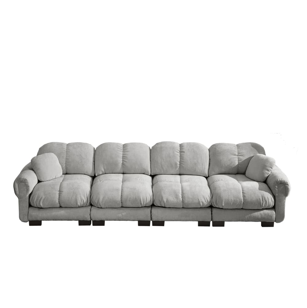 Wohnli Möbelsuche - Modulares Sofa aus Chenille mit Steppnähten