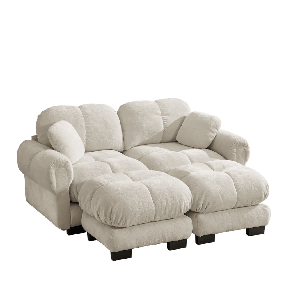 wohnli-moebel-suche-M26152103 Wohnli Möbelsuche - 2-Sitzer-Sofa aus Chenille mit Ottomane