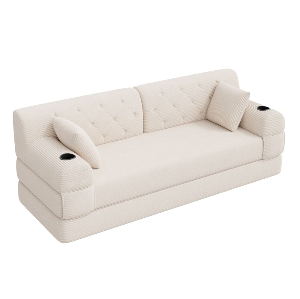 wohnli-moebel-suche-M26152128 Wohnli Möbelsuche - Schlafsofa aus Cord mit hoher Rückenlehne 208x80x81 cm