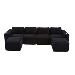 Wohnli Möbelsuche - 3-teiliges Modulsofa aus Cord 330x162x75 cm