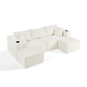 wohnli-moebel-suche-M26152179 Wohnli Möbelsuche - Ecksofa aus Schaumstoff mit Ottomanen 3-Sitzer