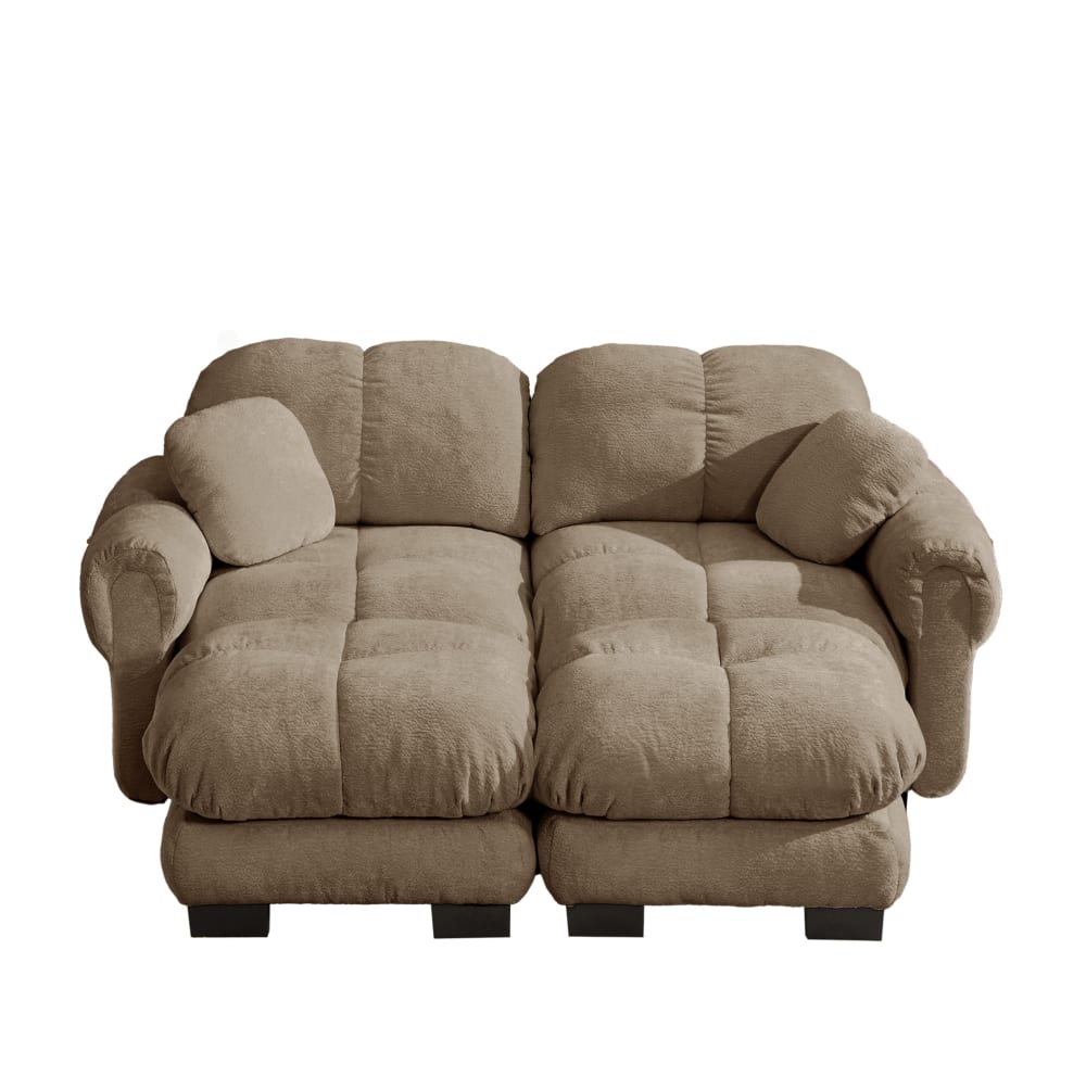 wohnli-moebel-suche-M26152183 Wohnli Möbelsuche - 2-Sitzer-Sofa aus Chenille mit mobiler Ottomane