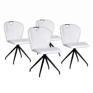 wohnli-moebel-suche-M26152551 Wohnli Möbelsuche - 4er-Set drehbare Esszimmerstühle in Hellgrau