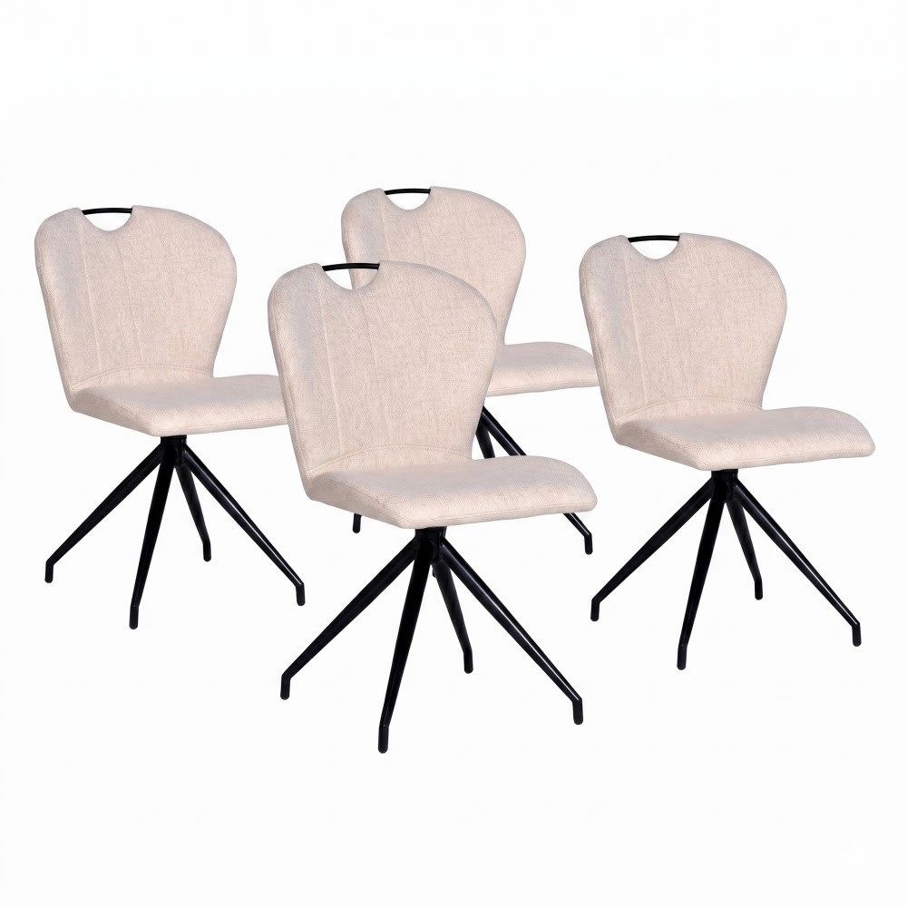 wohnli-moebel-suche-M26152558 Wohnli Möbelsuche - 4er-Set beigefarbene Drehstühle für das Esszimmer