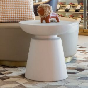 wohnli-moebel-suche-M26152610-1 Beistelltisch aus Beton 51 x 51 x 51 cm 51x51x51cm Beton Weiß ELEMENTI Möbel Wohnzimmermöbel Couchtische