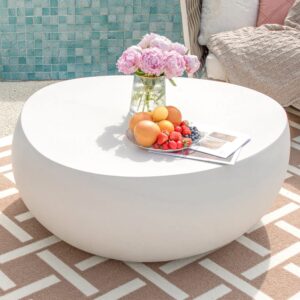wohnli-moebel-suche-M26152612-1 Couchtisch aus Beton 107 x 100 x 41 cm 107x41x100cm Beton Weiß ELEMENTI Möbel Wohnzimmermöbel Couchtische