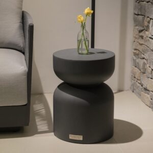 wohnli-moebel-suche-M26152617-1 Beistelltisch aus Beton 35 x 35 x 47 cm 35x47x35cm Beton Schwarz ELEMENTI Möbel Wohnzimmermöbel Couchtische