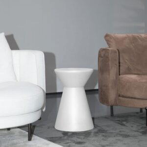 wohnli-moebel-suche-M26152627-1 Beistelltisch aus Beton 35 x 35 x 51 cm 35x51x35cm Beton Weiß ELEMENTI Möbel Wohnzimmermöbel Couchtische