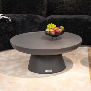 wohnli-moebel-suche-M26152630-1 Couchtisch aus Beton 86 x 86 x 35 cm 86x35x86cm Beton Schwarz ELEMENTI Möbel Wohnzimmermöbel Couchtische
