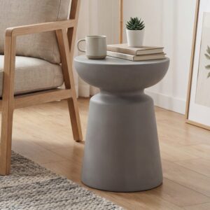 wohnli-moebel-suche-M26152631-1 Beistelltisch aus Beton 35 x 35 x 47 cm 35x47x35cm Beton Grau ELEMENTI Möbel Wohnzimmermöbel Couchtische