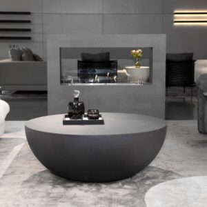 wohnli-moebel-suche-M26152635-1 Couchtisch aus Beton 87 x 87 x 35 cm 87x35x87cm Beton Schwarz ELEMENTI Möbel Wohnzimmermöbel Couchtische