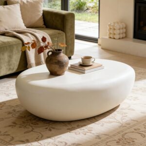 wohnli-moebel-suche-M26152647-1 Couchtisch aus Beton 121 x 90 x 35 cm 121x35x90cm Beton Weiß ELEMENTI Möbel Wohnzimmermöbel Couchtische