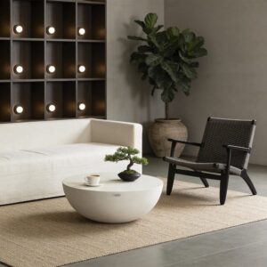 wohnli-moebel-suche-M26152648-1 Couchtisch aus Beton 107 x 107 x 39 cm 107x39x107cm Beton Weiß ELEMENTI Möbel Wohnzimmermöbel Couchtische