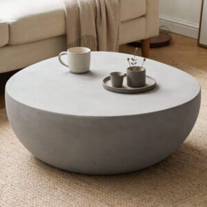 wohnli-moebel-suche-M26152652-1 Couchtisch aus Beton 107 x 100 x 41 cm 107x41x100cm Beton Grau ELEMENTI Möbel Wohnzimmermöbel Couchtische