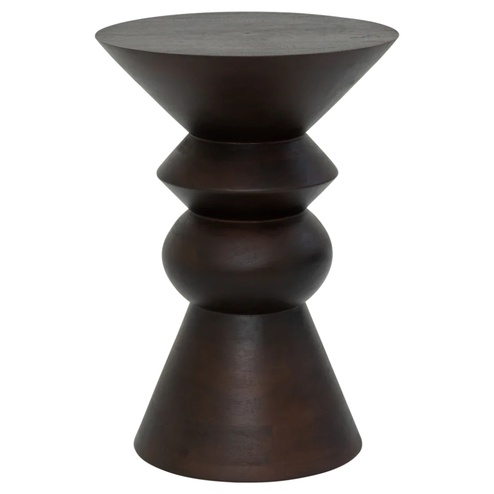 Wohnli Möbelsuche - Beistelltisch aus Holz braun Ø 30 * 43 cm