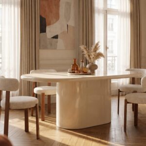 wohnli-moebel-suche-M26153840-1 weiß lackierter MDF-Tisch für 6 Personen