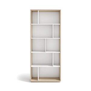 wohnli-moebel-suche-M26154246 Wohnli Möbelsuche - Bücherregal aus Melamin in Hell-Nussbaum und Weiß 191x80x32 cm