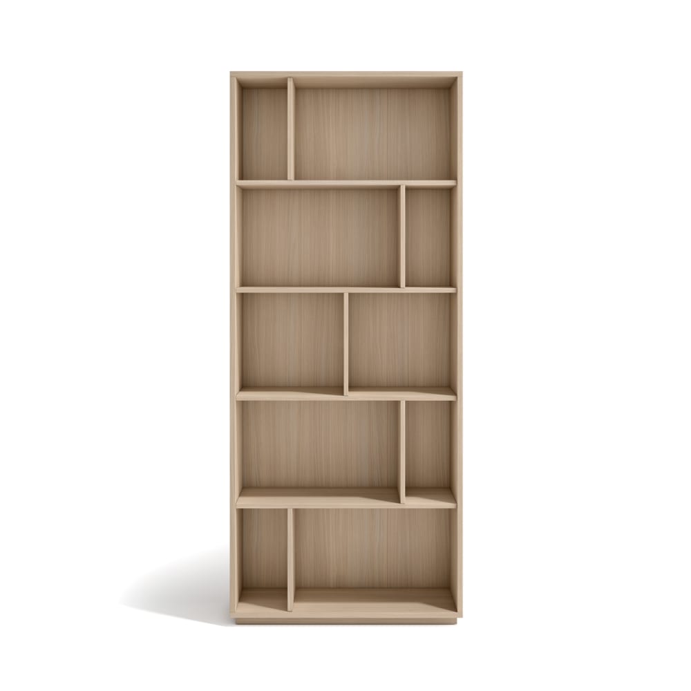 wohnli-moebel-suche-M26154250 Wohnli Möbelsuche - Bücherregal aus Melamin in Hell-Nussbaum 191x80x32 cm