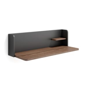 wohnli-moebel-suche-M26154262 Wohnli Möbelsuche - Wandschreibtisch Walnuss und Graphit 25x90x35 cm