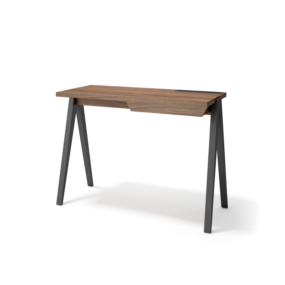 wohnli-moebel-suche-M26154272 Wohnli Möbelsuche - Schreibtisch 1 Schublade Walnuss Beine Buche Graphit 75x107x47 cm