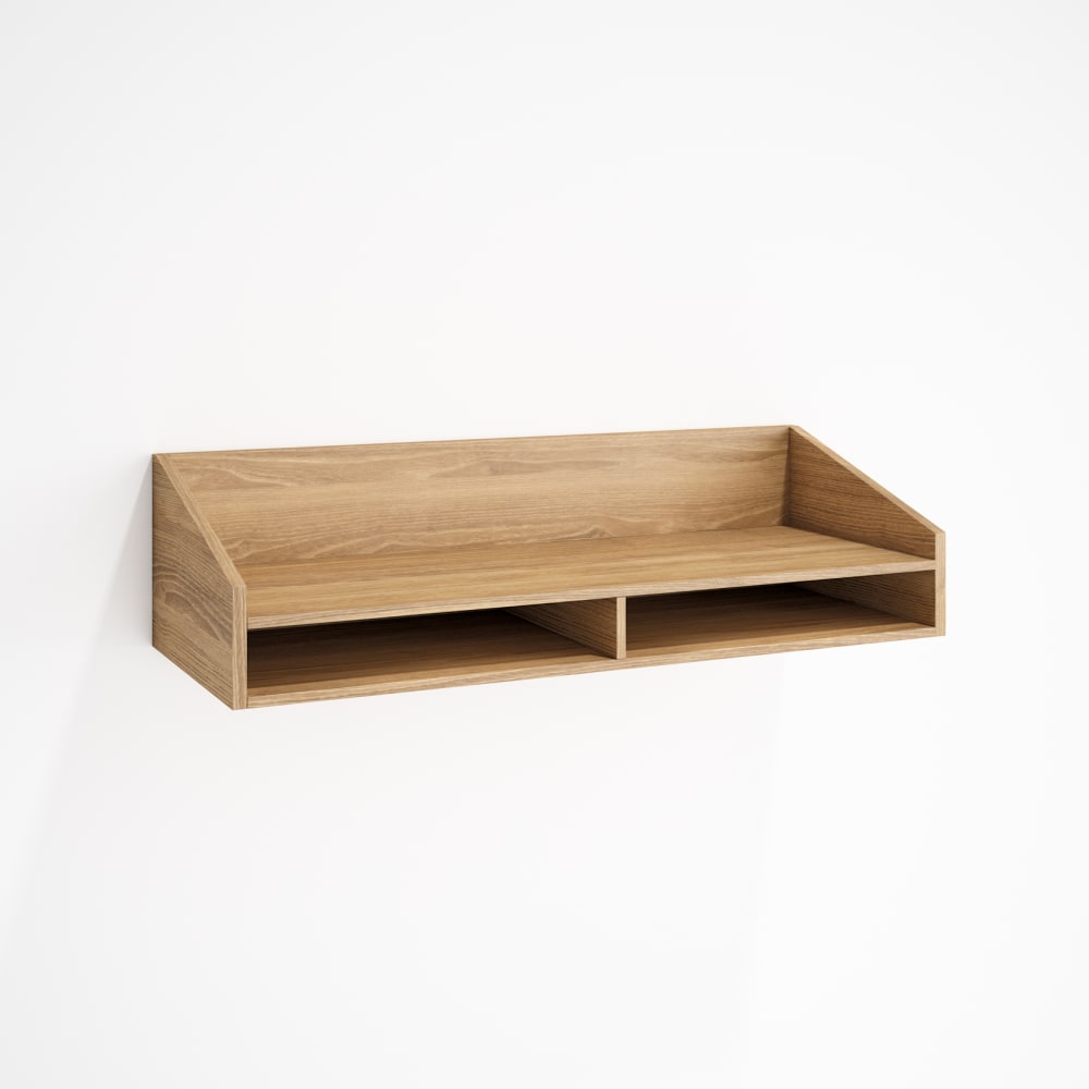 wohnli-moebel-suche-M26154273 Wohnli Möbelsuche - Hängeschreibtisch mit 2 Fächern in Goldeichenoptik 23x80 cm