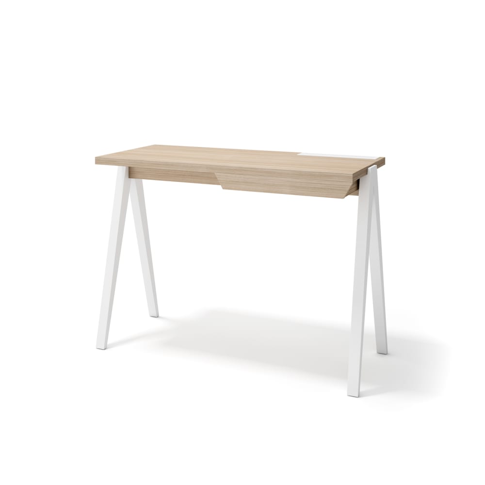 wohnli-moebel-suche-M26154289 Wohnli Möbelsuche - Schreibtisch 1 Schublade Walnuss Hell Buche Weiß 75x107x47 cm